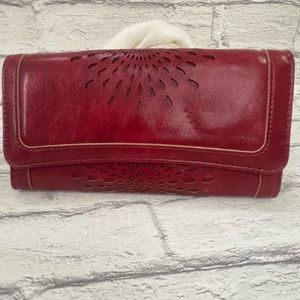 Red Laser Cut Wallet